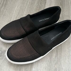 Donald Pliner Sam Black Metallic Slip-On Shoes